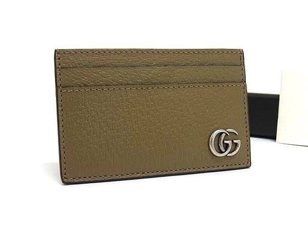 ■新品負けず劣らず■ GUCCI グッチ 657588 GGマーモント なめし革 歌留多容れもの 歌留多入れ 定期入れ メンズ レディース 赤銅色系 BN9729