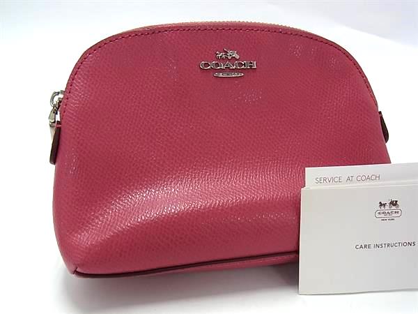 COACH　コスメポーチ　美品 Amazon.co.jp: コーチ コスメポーチ COACH ペブルレザー