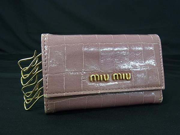 miumiu ラブレター　キーケース　6連キーケース　ミウミウ MIU MIU - MIU MIU キーケース 6連 マドラスパールの通販 by