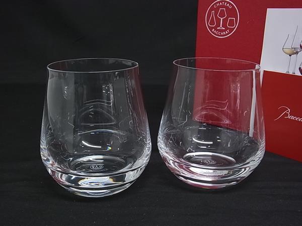 ■新品負けず劣らず■ Baccarat バカラ シャトーバカラ 結晶硝子  水のみ タンプラー 食器 2客書き割り せつ然たる BK5424