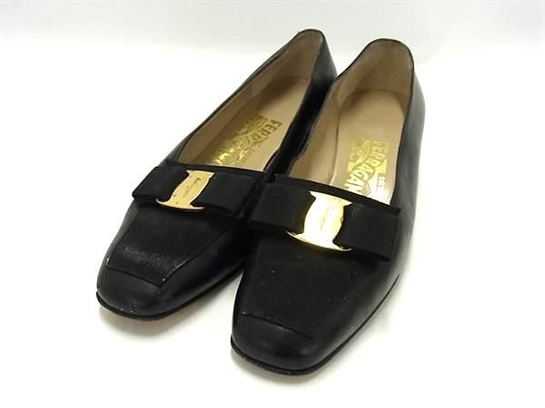 楽天市場】フェラガモ ポインテッドトゥ リボン パンプス 本革