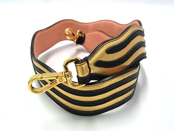 ■美品■ FENDI フェンディ ストラップユー レザー バッグ用 ショルダーストラップ 肩掛け ゴールド系×ブラック系 FM8603 楽天市場】□美品□ FENDI フェンディ ストラップユー レザー バッグ用