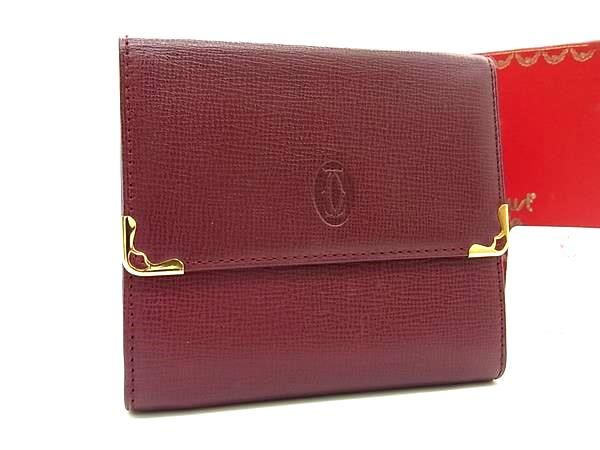 未使用品✨Cartier カルティエ　三つ折り財布　ボルドー　レザー　パシャ 中古・古着通販】Cartier (カルティエ) 3つ折り財布 ボルドー