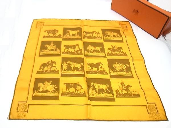 楽天市場】□新品同様□ HERMES エルメス カレ40 プチカレ