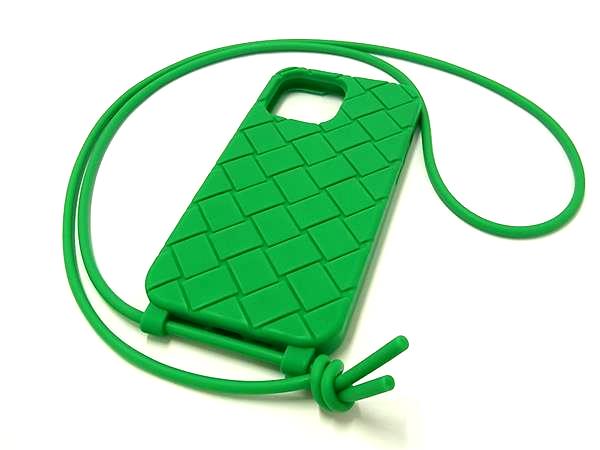 ■極美品■ BOTTEGA VENETA ボッテガヴェネタ イントレチャート 天然ゴム iPhone15 Pro Max 相応う アイフォンケース 緑であること系 BQ4263