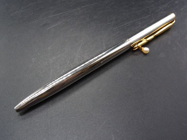 楽天市場】未使用品 ミキモト イニシャル ボールペン 真珠 シルバー