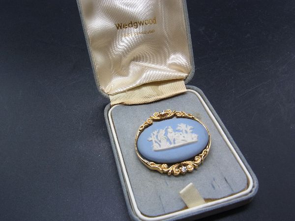 2168 ウェッジウッド ブローチ ヴィンテージ ジャスパー ヴィンテージ WEDGWOOD☆ウエッジウッド ジャスパーウエア