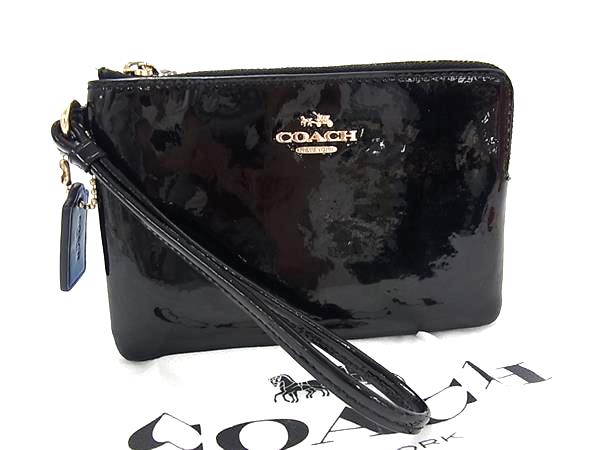楽天市場】コーチ COACH ポーチ ピンクxブラック レザーx金属