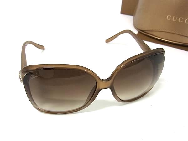 ■美品■ GUCCI グッチ GG3500/S 25WJD インターロッキングG ハート サングラス メガネ 眼鏡 レディース クリアブラウン系 FS2027