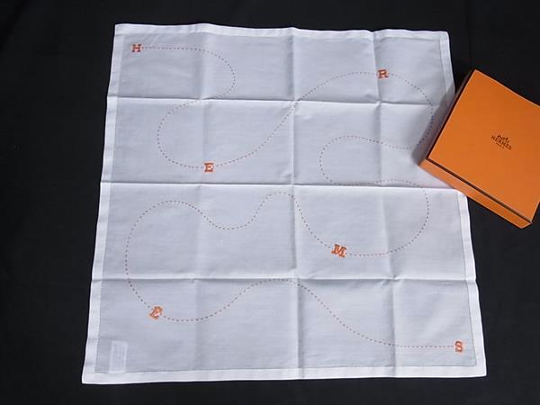 楽天市場】HERMES エルメス ハンカチ 46×46 Hレリーフ