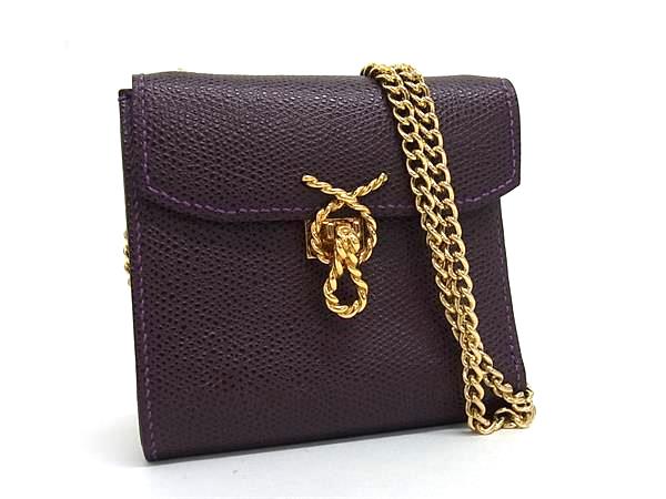 ■極美品■ MORABITO モラビト 姫御前 なめし革 ショルダーウォレット 三つ折り 紙入れ 御釣り入れ 紙入れ パープル系 BS2332