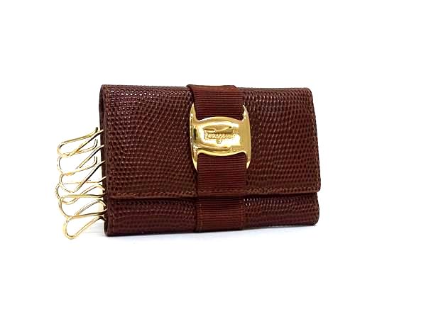 Salvatore Ferragamo ブラウンキーケース フェラガモ キーケース レディース ガンチーニ ガナッシュ