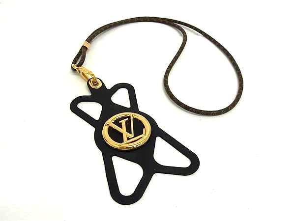■美品■ LOUIS VUITTON ルイヴィトン M68382 モノグラム 電話機保持者 ルイーズ スマホケース 黒いこと系×赤銅色系 FY0512