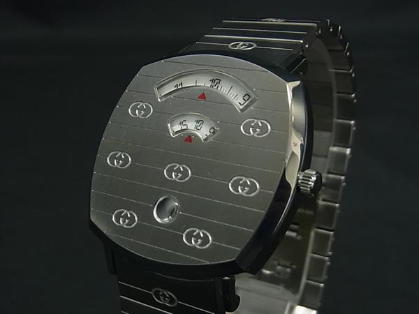 ■新品■未使用■ GUCCI グッチ YA157410 インターロッキングG グリップ SS クォーツ 3気圧防水 腕時計 ウォッチ シルバー系 BJ7086｜pleasure-Store　店