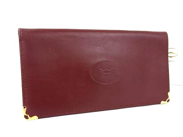 美品　Cartier カルティエ　マストライン レザー ボルドー　二つ折り財布 楽天市場】□新品□未使用□ Cartier カルティエ マストライン レザー