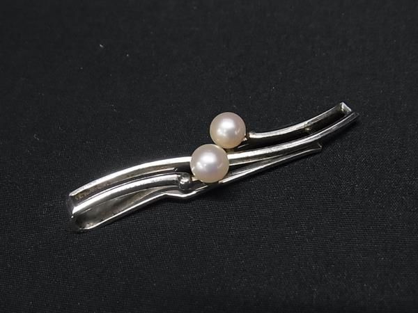 昭和レトロ　14金　MIKIMOTO ネクタイピン 真珠付き 楽天市場】ミキモト タイピン 真珠付 ネクタイピン パール