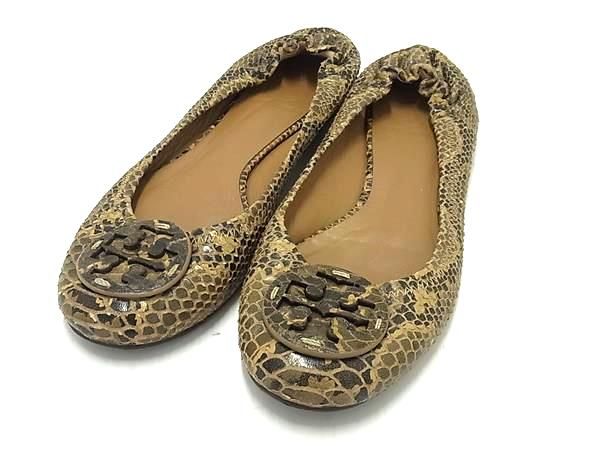 【新品・未使用】トリーバーチ　パイソン　バレエシューズ Tory Burch - 美品 TORY BURCH トリーバーチ パイソン型押し