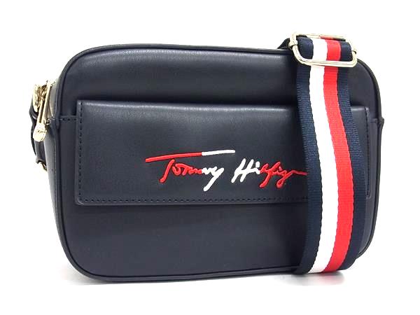 ■新品負けず劣らず■ TOMMY HILFIGER トミーヒルフィガー なめし革 差し交わす上半身 ショルダーバッグ 曲がった掛け 米国海軍系 FL6256
