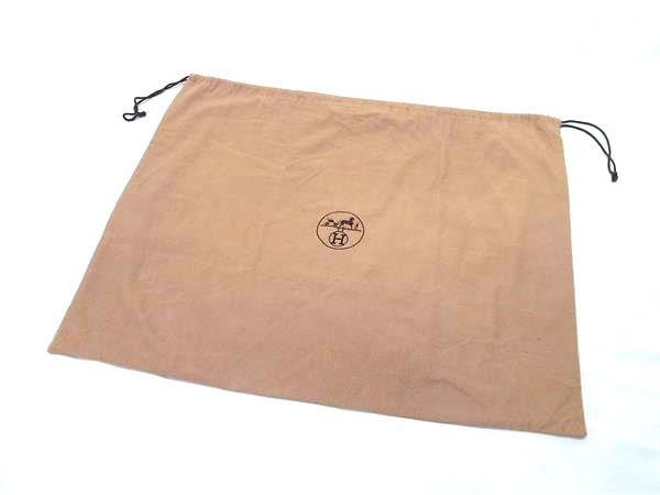 正規品　美品 エルメス 巾着袋 保存袋 横37.5cm 縦44.5cm バッグ用 正規品 美品 エルメス 巾着袋 保存袋 横37.5cm 縦44.5cm バッグ