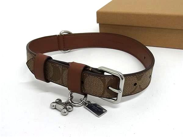 ■新品■未当て嵌める■ COACH コーチ職 CH154 名書き 愛玩動物用 犬用 ドッグカラー 首飾り 書きあらわす大きさ L 赤銅色系 BR2697