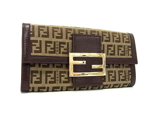 楽天市場】【中古】【財布】FENDI フェンディ ズッカ柄 2つ折 長