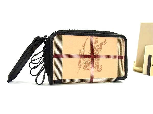 未使用保管品★1E358 バーバリー キーケース 6連 ノバチェック柄 ブラウン BURBERRY - 美品 バーバリー キーケース ノバチェック BURBERRY