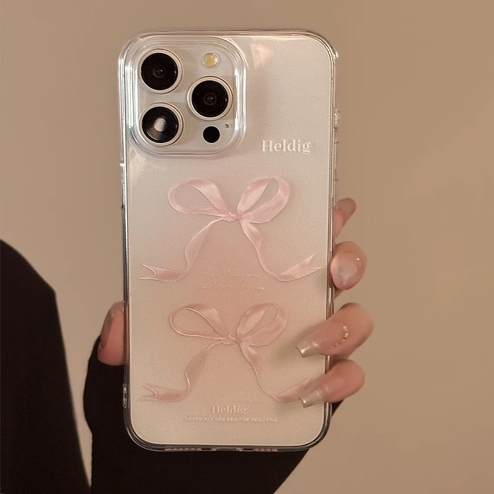 楽天市場】iPhoneケース カバー 韓国 ワンホン ピンク リボン