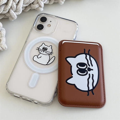 楽天市場】iPhone ケース 韓国 猫 ねこ かわいい 背面収納 マグネット