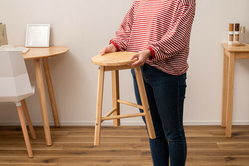 楽天市場】TaKuMi Craft 木製 スツール丸型 座面高さ40cm 椅子 チェア