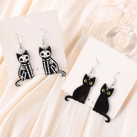 ☆Halloween猫ちゃんピアス☆C( ᜊº-° )ᜊ 楽天市場】ピアス アクセサリー ハロウィン 猫 魔女 黒猫 かわいい