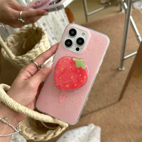 楽天市場】スマホグリップ いちご りんご フルーツ かわいい おしゃれ