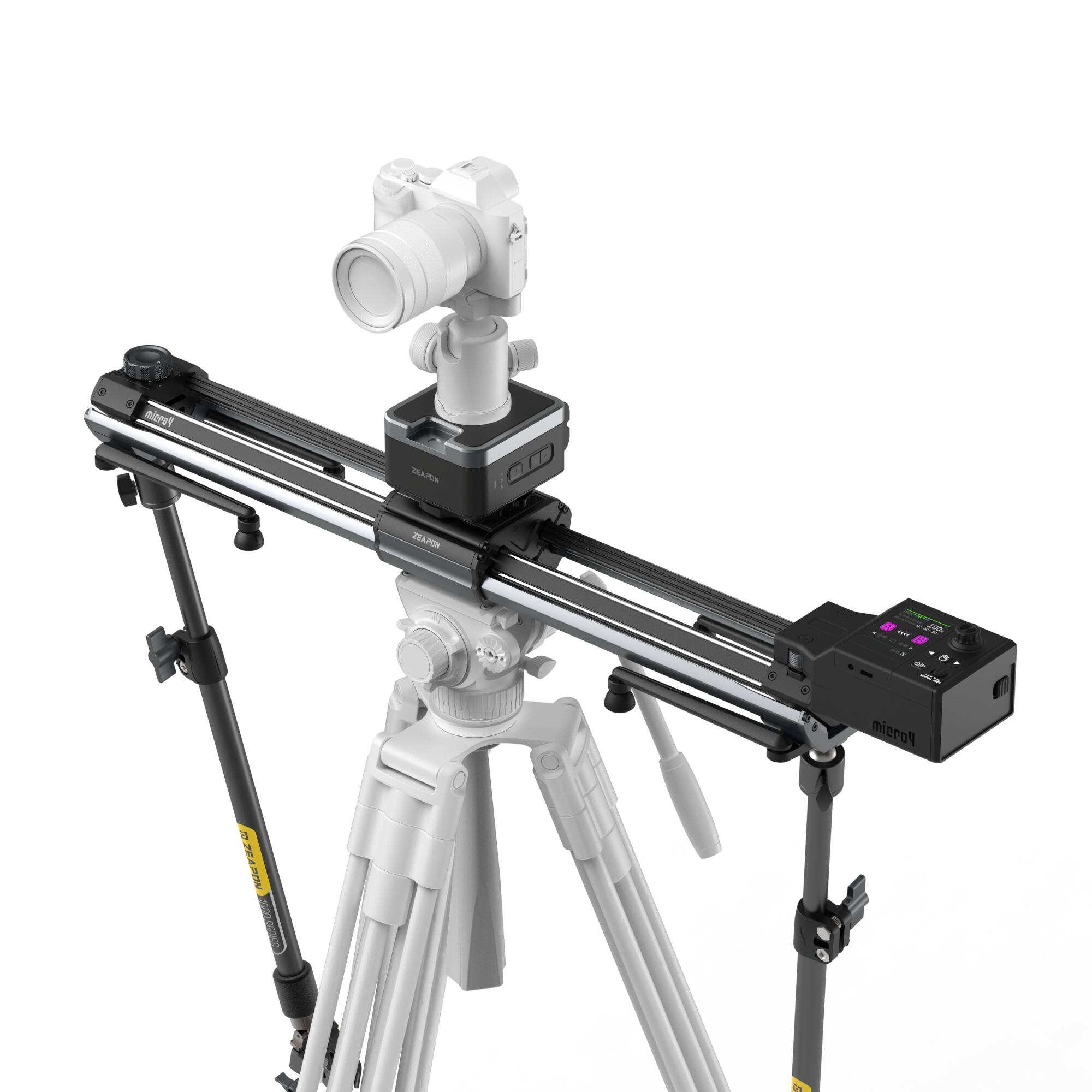 ZEAPON Micro4 E500/E700/E1000 電動ダブルディスタンススライダー Motorized Double Distance Slider 原動機付き添い人写真機スライダー 食パン頭顱なおなお書き-E1書き割り 映像媒体/写真機/タイムラプス