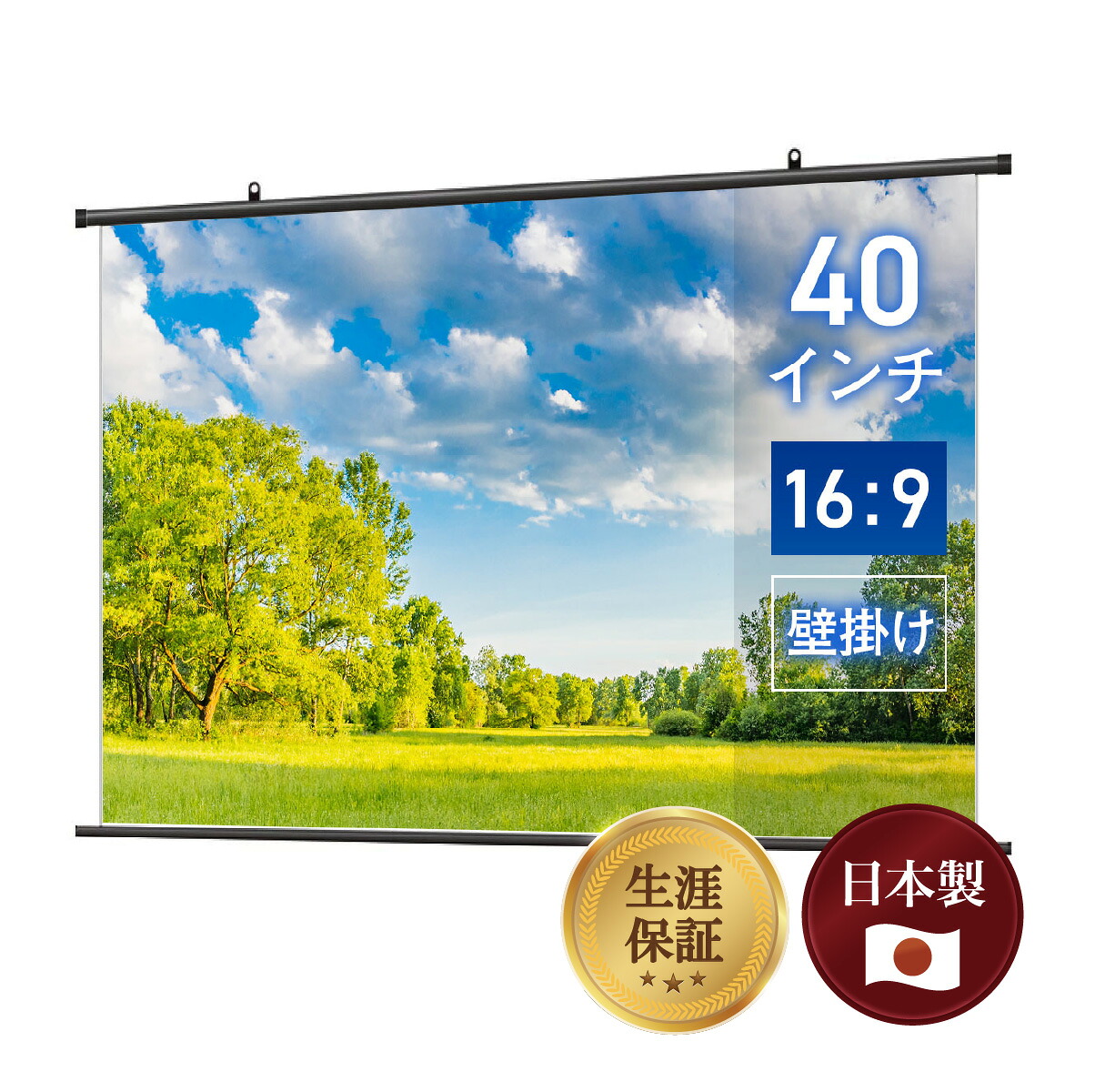 【日本製 生存期間引きうける】芝居小屋住み家 映写機 映写幕 40in 吊り下げ 広広とした 16:9 養護ホーム芝居小屋 手動 天吊り 飾りつけ 軽さ 持ちはこぶ 高画質 リビング 盛りだくさん高品位テレビ 芝居小屋お座敷 アラス BTP0890WSD