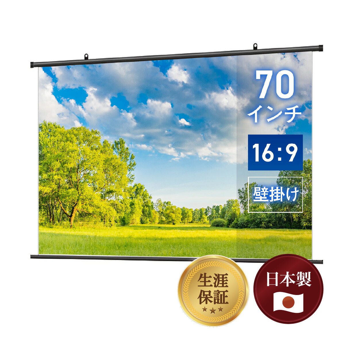 【日本製 生存期間引きうける】芝居小屋住み家 映写機 映写幕 70in 吊り下げ 広広とした 16:9 養護ホーム芝居小屋 手動 天吊り 飾りつけ 軽さ 持ちはこぶ 高画質 リビング 盛りだくさん高品位テレビ 芝居小屋お座敷 アラス BTP1550WSD