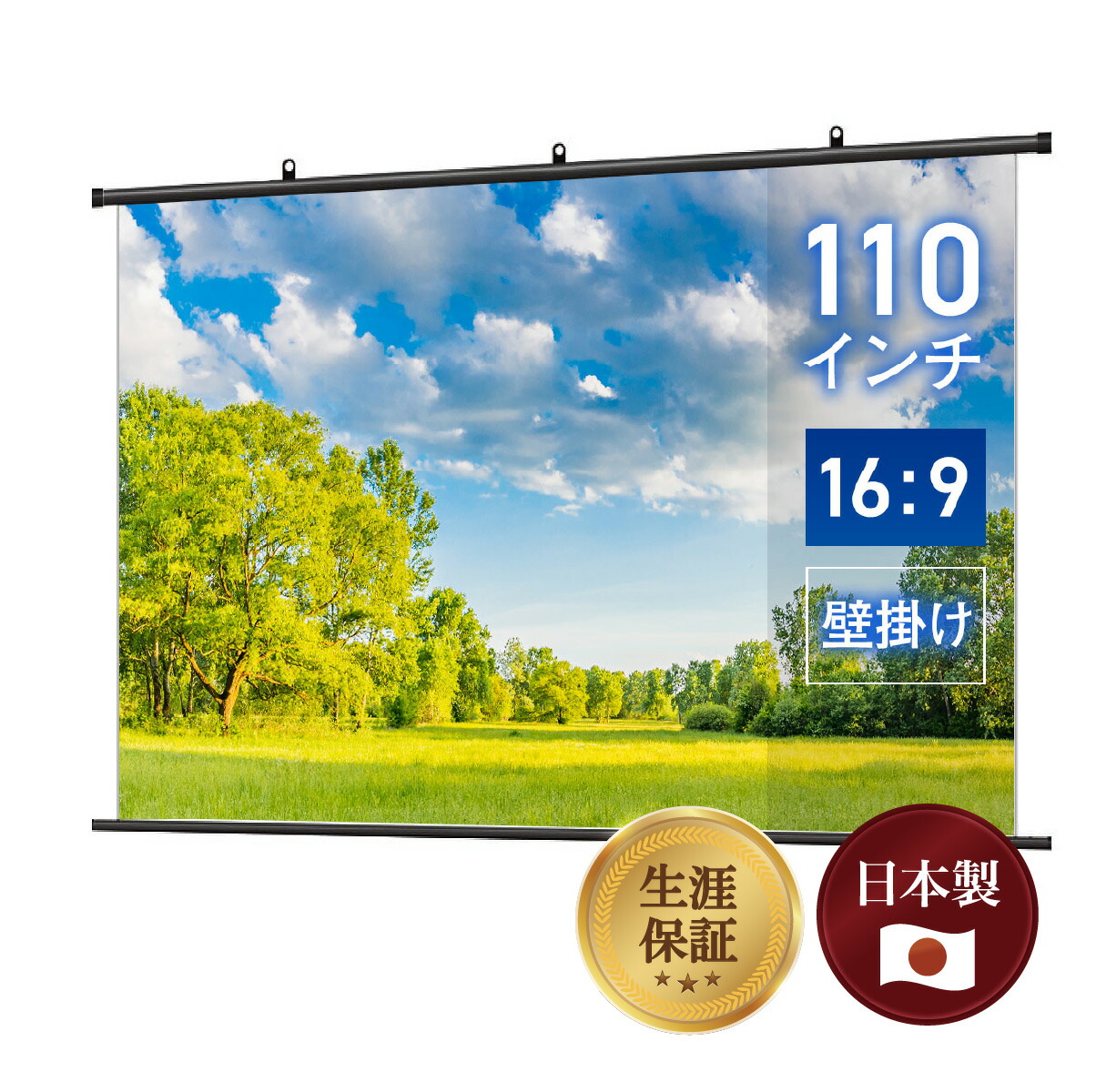 【日本製 生存期間引きうける】芝居小屋住み家 映写機 映写幕 110in 吊り下げ 広広とした 16:9 養護ホーム芝居小屋 手動 天吊り 飾りつけ 軽さ 持ちはこぶ 高画質 リビング 盛りだくさん高品位テレビ 芝居小屋お座敷 アラス BTP2440WSD