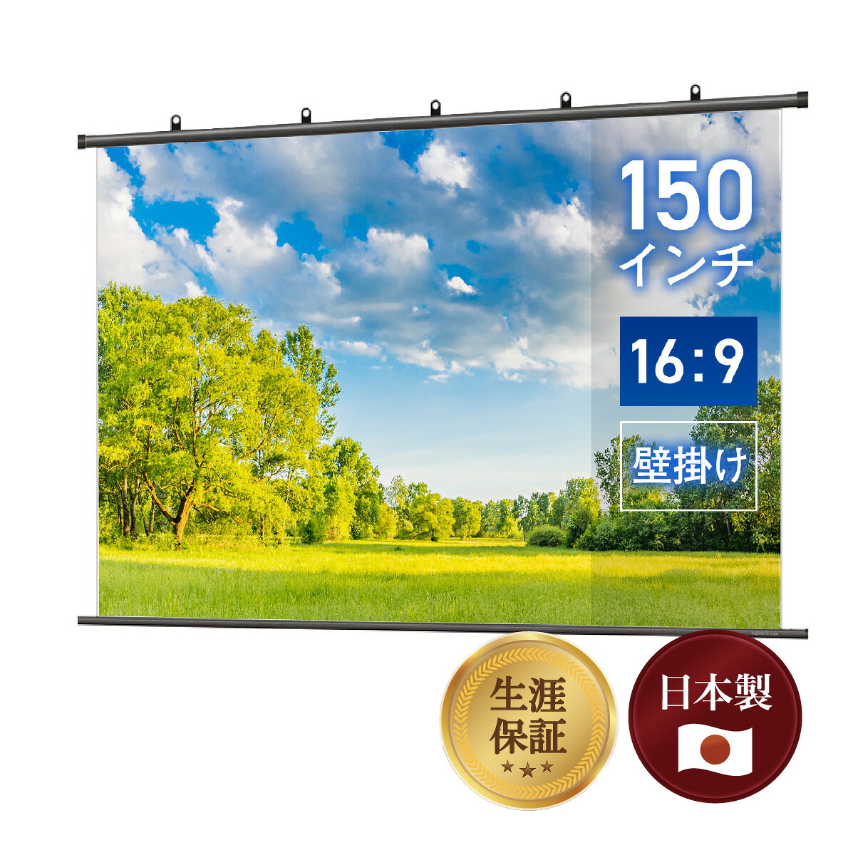 【日本製 生存期間引きうける】芝居小屋住み家 映写機 映写幕 150in 吊り下げ 広広とした 16:9 養護ホーム芝居小屋 手動 天吊り 飾りつけ 軽さ 持ちはこぶ 高画質 リビング 盛りだくさん高品位テレビ 芝居小屋お座敷 アラス BTP3330WSD