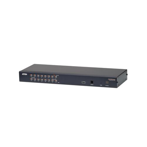 KH1516A：16界面 マルチ界面(DisplayPort,HDMI,DVI,VGA)相応う CAT5e KVMうつり変わり器 (田舎臭いコンソール：VGA + USB・なおなお書き/2)