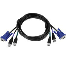 CB-6A：CyberView シングルポートモデル用 KVM有線テレビ (VGA + USB) 1.8m