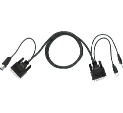 CI-6：CyberView -1201Dシリーズ用 KVMケーブル (DVI + USB + オーディオ) 1.8m