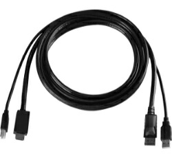 CK-6P：CyberView -801Kつづき物用 KVM有線テレビ (4K相応うDisplayPort + USB) 1.8m