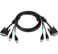 CX-6A：CyberView シングルポートモデル用 KVM有線テレビ (DVI-D + USB) 1.8m