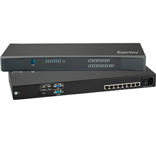 U-801：8界面KVM切換器｜CAT5e/6 ドングル (VGA/DVI/HDMI/DisplayPort/USB-C)｜WUXGA/1080p｜USB HID｜デイジーチェーン繋ぎ合わせる相応う