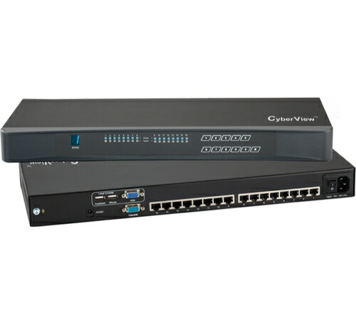 U-1601：16界面KVM切換器｜CAT5e/6 ドングル (VGA/DVI/HDMI/DisplayPort/USB-C)｜WUXGA/1080p｜USB HID｜デイジーチェーン繋ぎ合わせる相応う
