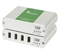 USB 2.0 Ranger 2344：USB 2.0 延長器｜USB：4ポート｜シングルモードファイバー：10km｜USB 3.0 デバイス対応 (480Mbps)