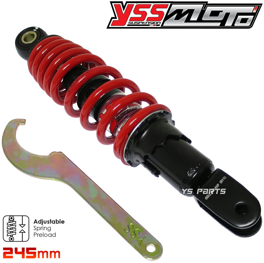 yss ヤマハ車リヤサスペンションダンパー 楽天市場】【送料無料】[Wダンパー]YSSリヤサス/リアショック黒