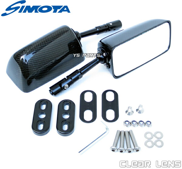 特注本物のカーボンミラー スクエア 白 VTR1000F CBR600F4i CBR600RR CBR900RR CBR929RR CBR954RR CBR1000RR NSR250R