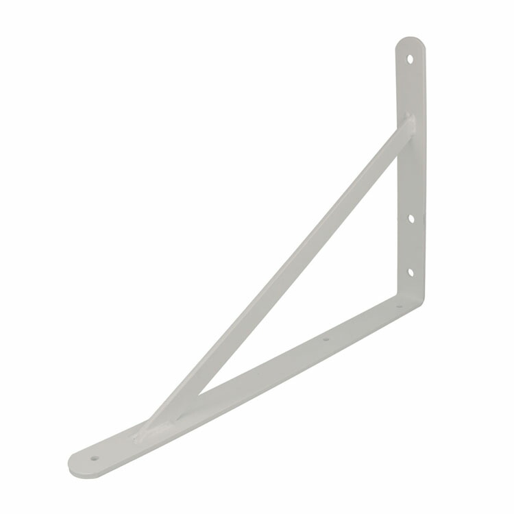 カウンターブラケット 白 250×400 ［4個］ #棚受け ブラケット 補強金物 L型金具 DIY 八幡ねじ