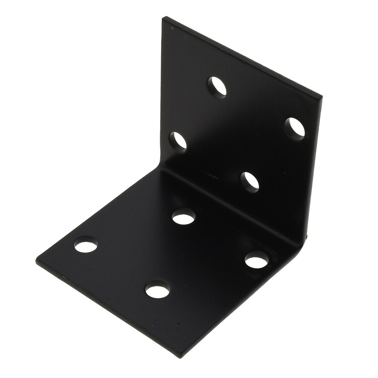 G-四つ穴L字 黒 40×40×40 ［20個］ #補強金物 隅金 取付 接合 金折 L型金具 DIY 八幡ねじ