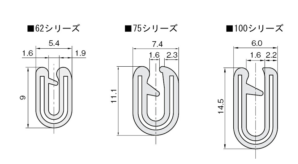 ポンパドー ビター IWATA 75-16-B-3T-L60 トリム 75シリーズTPE 60M