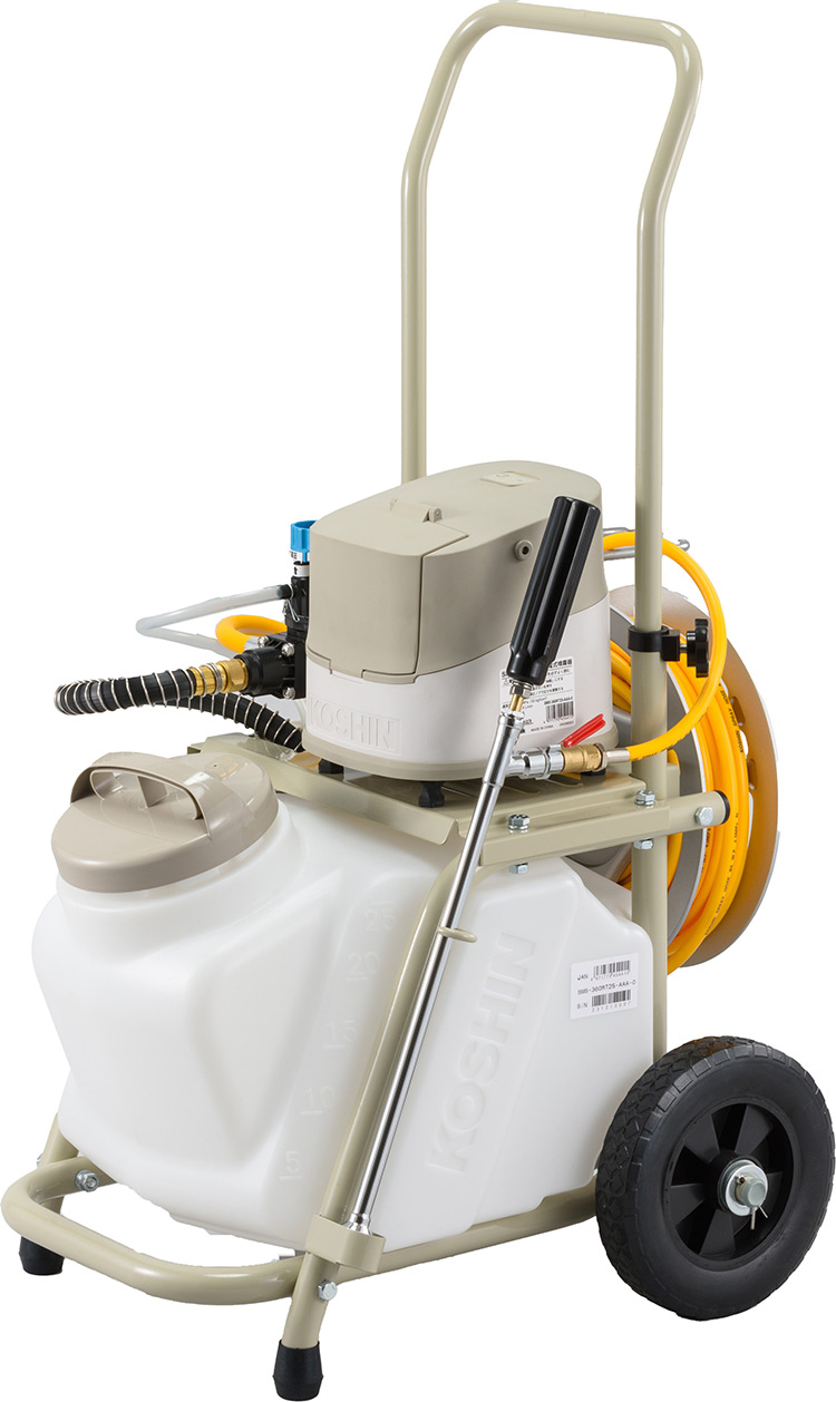 KO 申し受ける式タンクキャリー付き添い人動噴 ２５L かっこ良い続きもの SMS-360RT25 [1個入り口・入口] 動噴 申し受ける式 工進 KOSHIN#住み家 洗いもの 防除 防疫 除草 電動